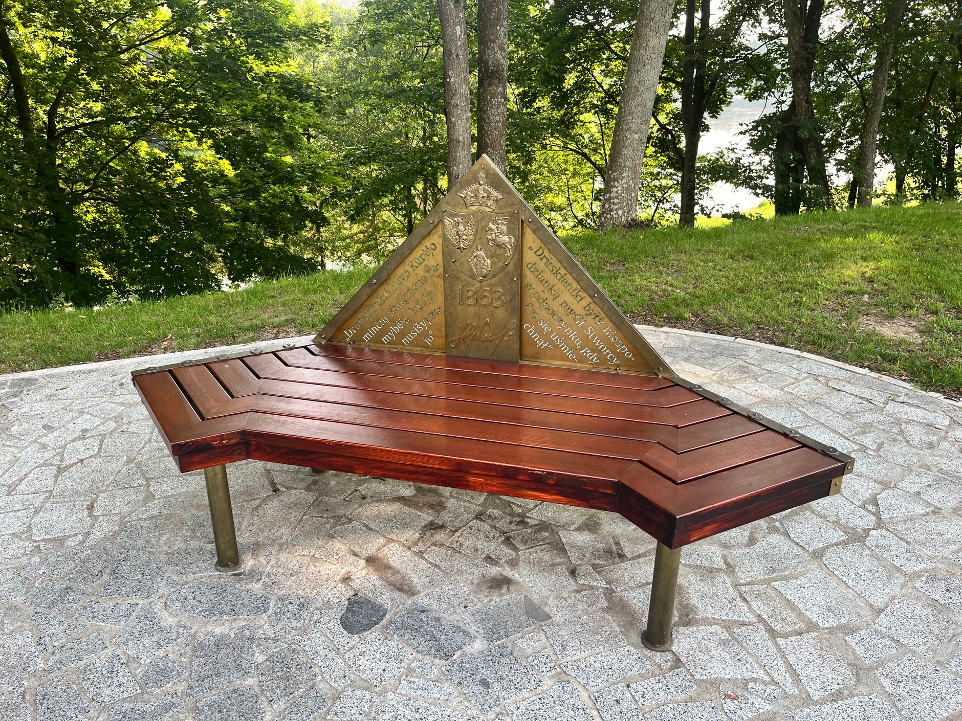 Bench of the January Uprising in Druskininkai, also known as Piłsudski's Bench