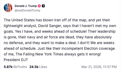 Donald Trump's post