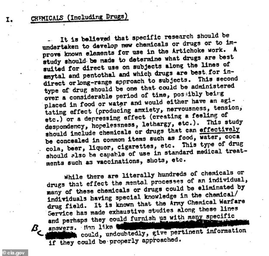 Fragment of a declassified document