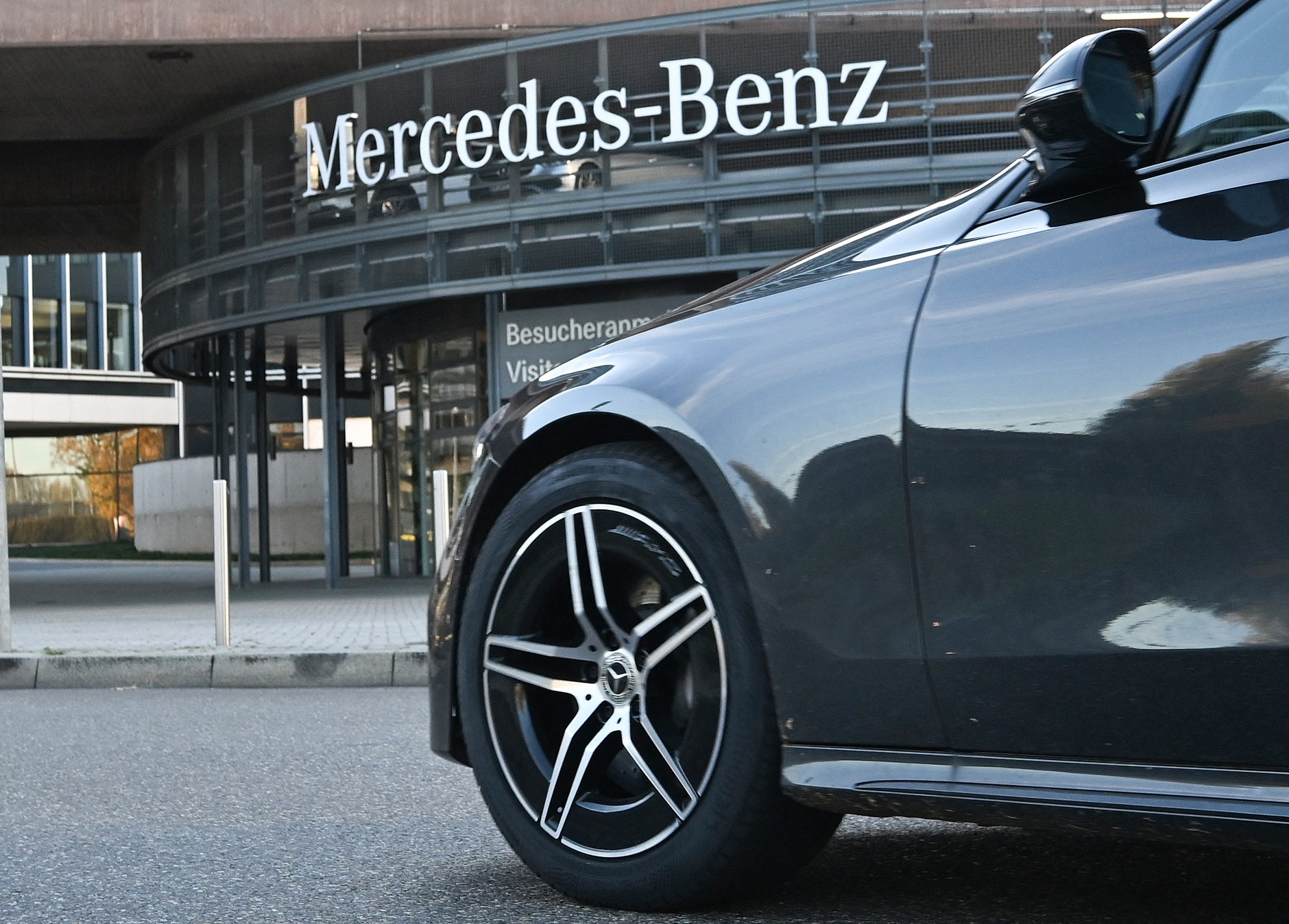 Mercedes-Benz headquarters in Stuttgart, Germany, October 29, 2025.