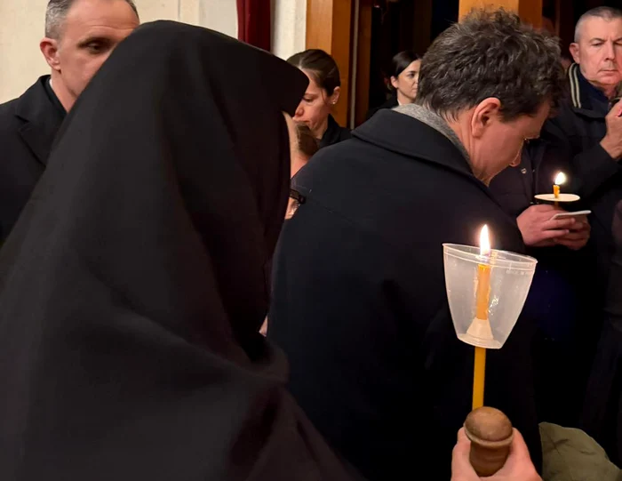 Nicușor Dan, at the Cornu monastery PHOTO: FB