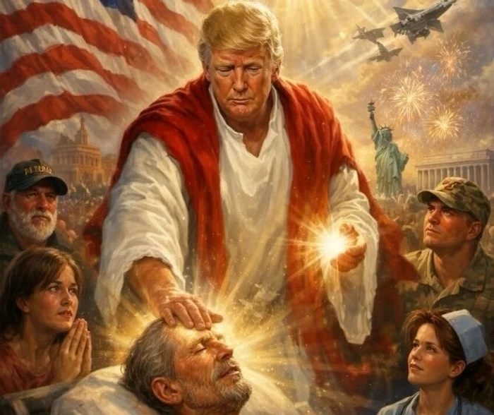 Trump, in the image of Jesus PHOTO: X