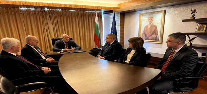 Photo: Radev and his allies laying the foundations of the Progressive Bulgaria coalition. Source: Facebook