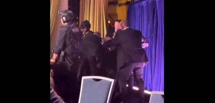 The moment Donald Trump fell. PHOTO: video capture