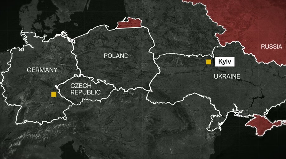 The base in Bavaria is about 18 hours away from Kiev by land via Poland