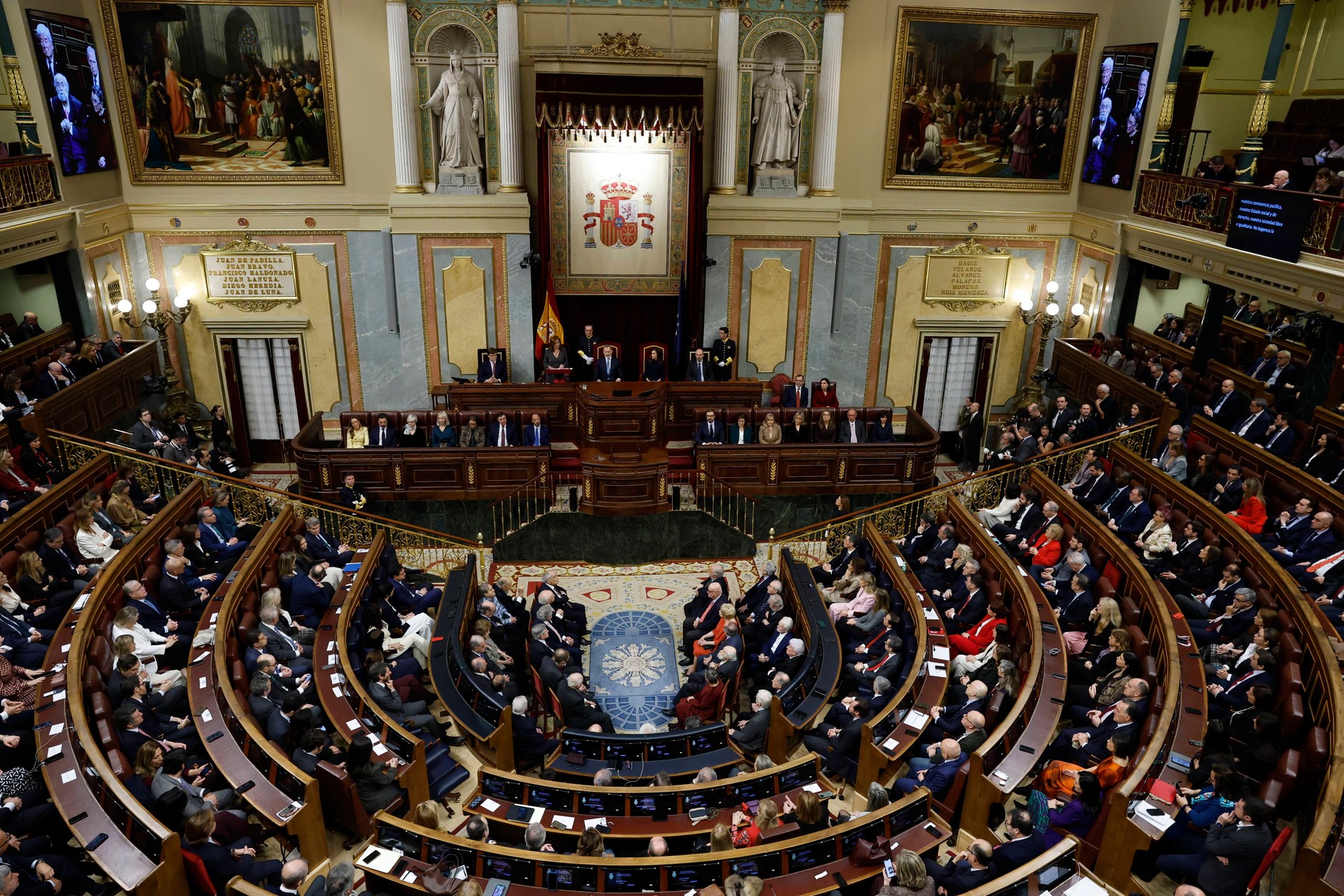 Proceedings of the Congress of Deputies, the lower house of the Spanish Cortes. Illustrative photo
