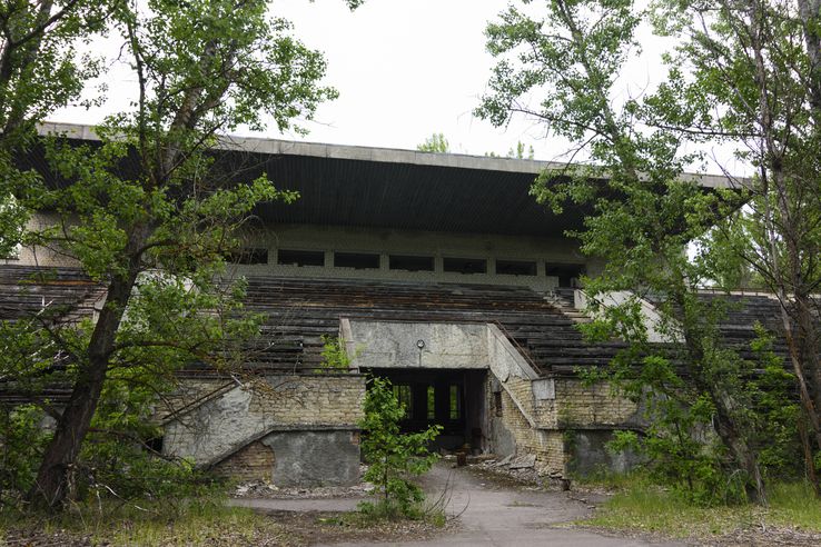 Avanhard Stadium in Pripyat, Ukraine / PHOTO: Imago