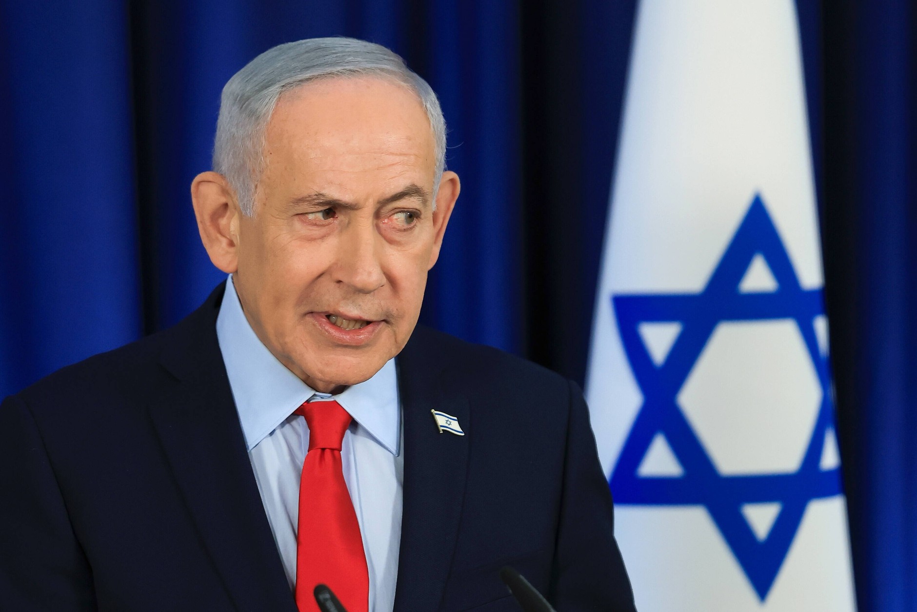 Binyamin Netanyahu, Prime Minister of Israel, during a press conference. Jerusalem, March 19, 2026