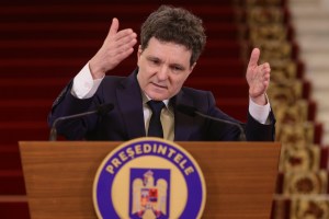 Nicușor Dan, in a press conference at the Cotroceni Palace, on April 8, 2026. PHOTO: Inquam Photos / Octav Ganea
