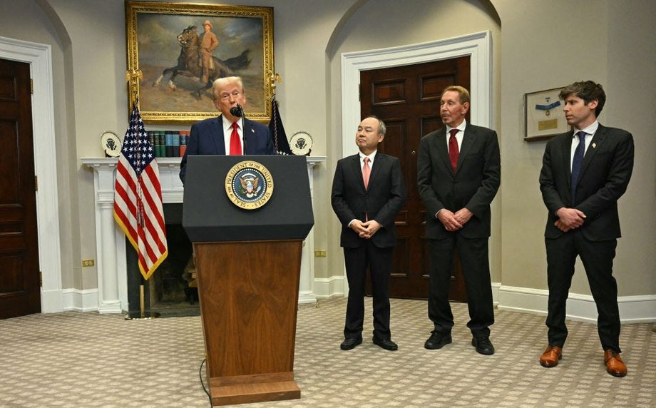 Sam Altman (first from the right) has long appeared in Donald Trump's entourage