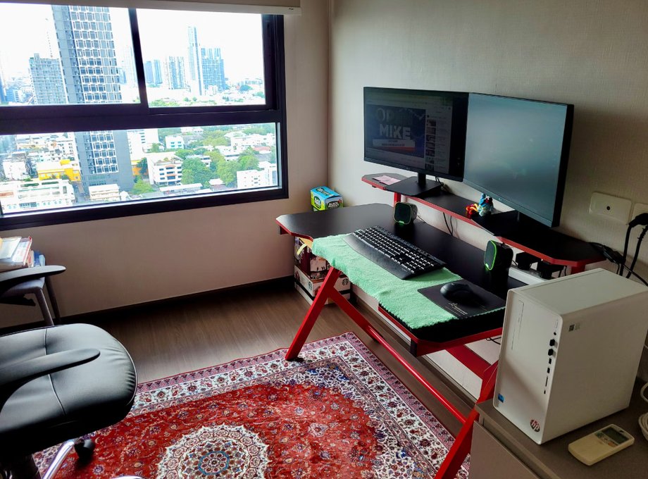 He lives in a two-room apartment about 20 minutes from the city center