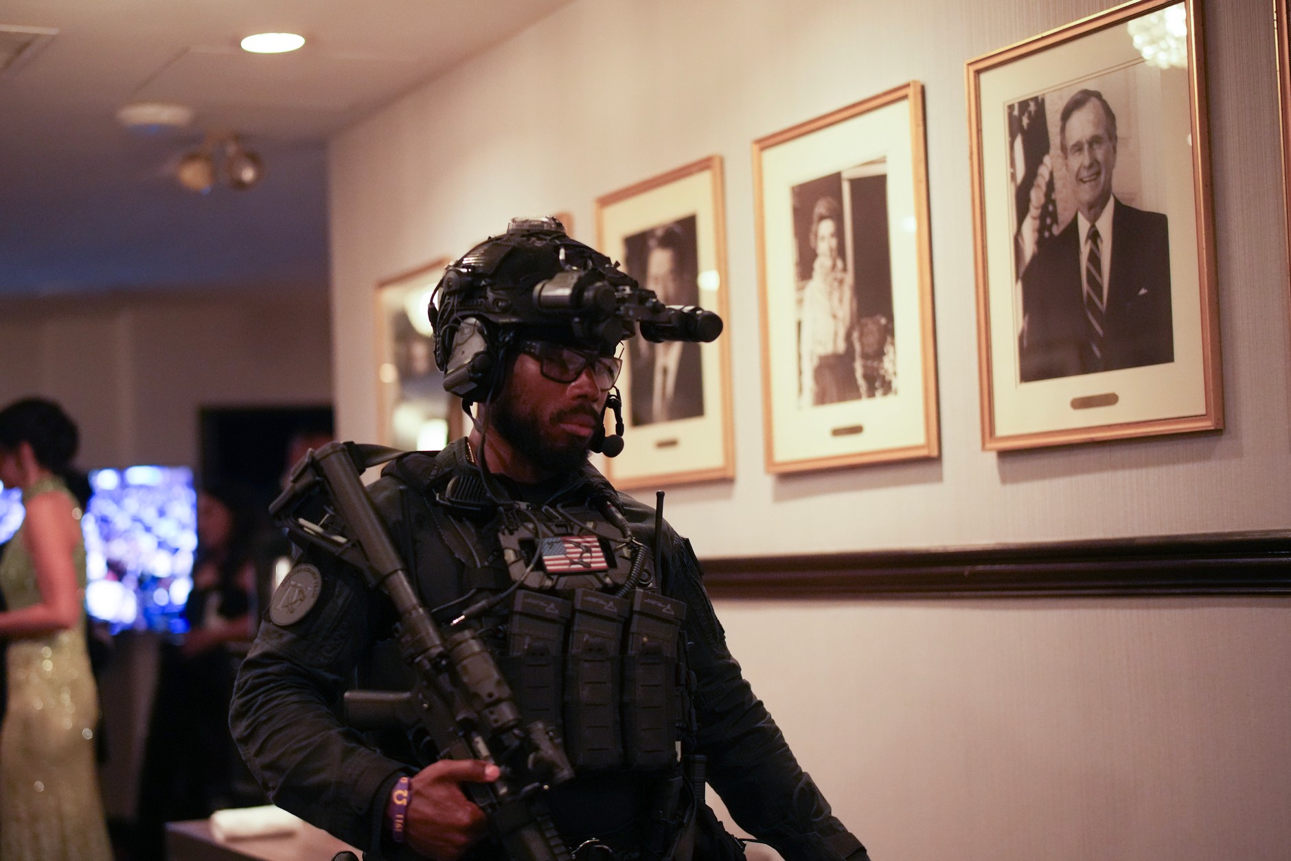 A federal agent is patrolling the area after the incident