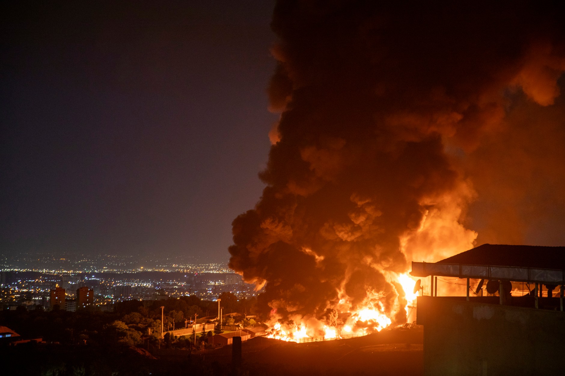 Smoke rising over Tehran after the Israeli attack on the Shahran fuel base, June 15, 2025. The topic of this war dominated Trump's rhetoric