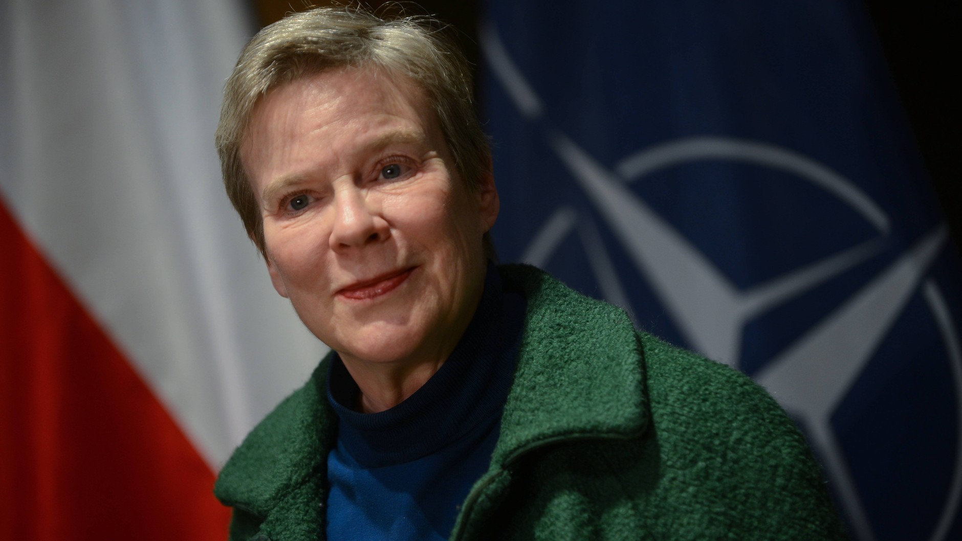 Rose Gottemoeller, NATO Deputy Secretary General, during a press conference in Warsaw, March 16, 2018.