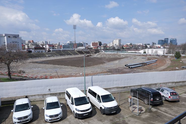 How the works at the Dinamo stadium look like - April 4, 2026 // PHOTO: Andrei Furnigă (GSP)