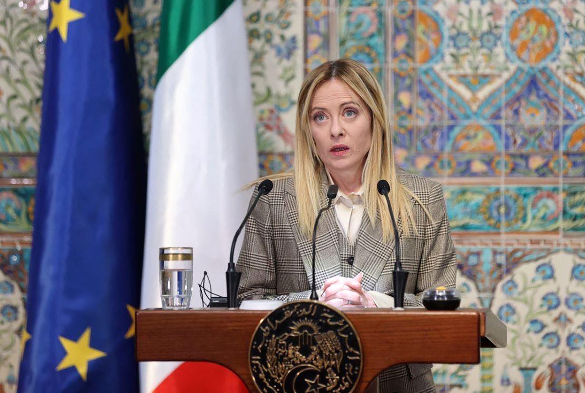 Giorgia Meloni visits Algeria to increase gas imports, March 25, 2026. 