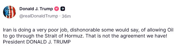 Donald Trump's post on Truth Social