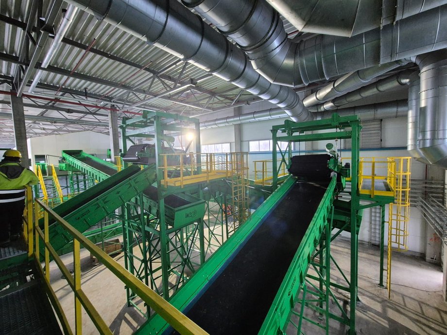 The interior of a waste treatment plant in Lviv