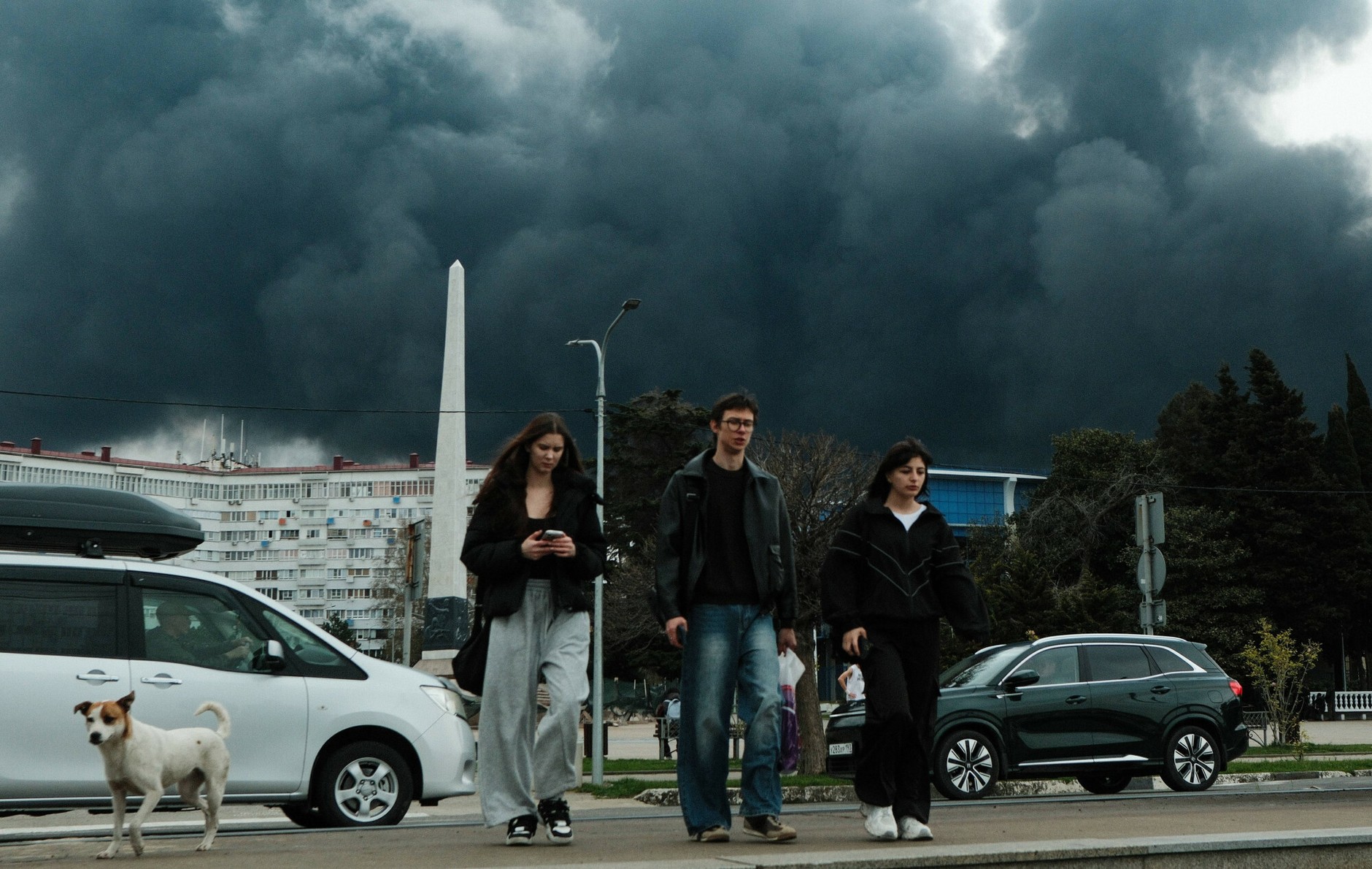 Effects of the fire at the Tuapse refinery, April 21, 2026.