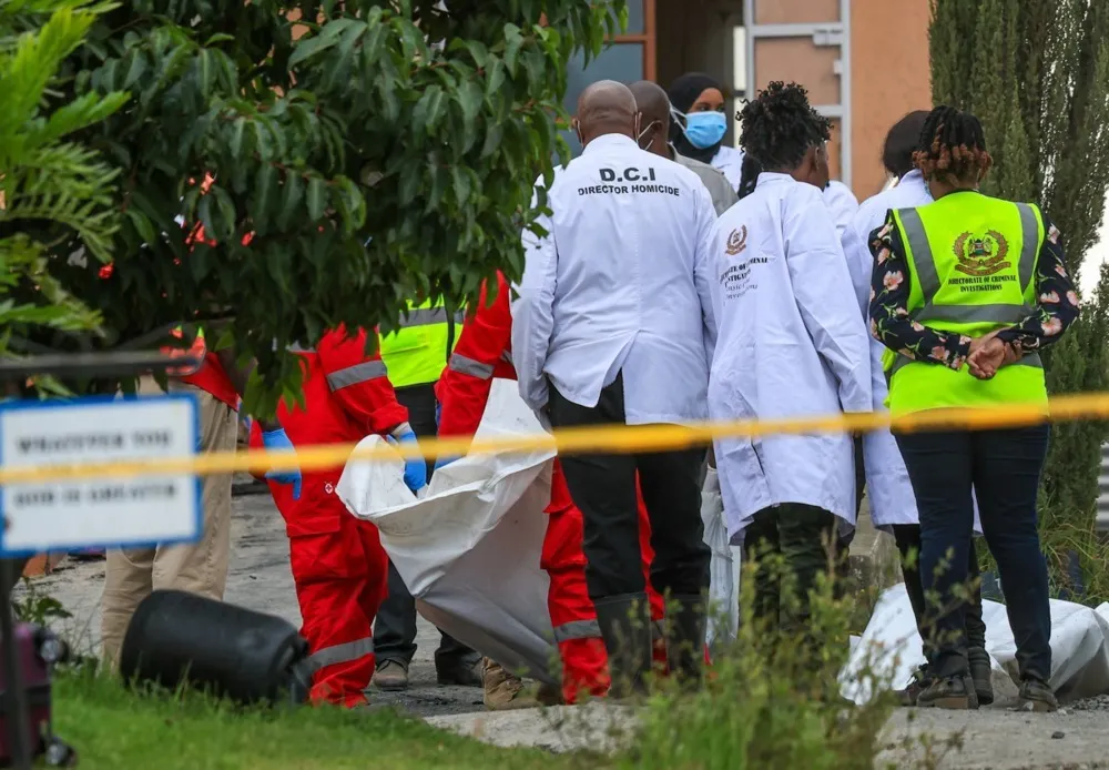 They jumped out of windows and from balconies. At least 16 people have died in a fire at a dormitory in Kenya.