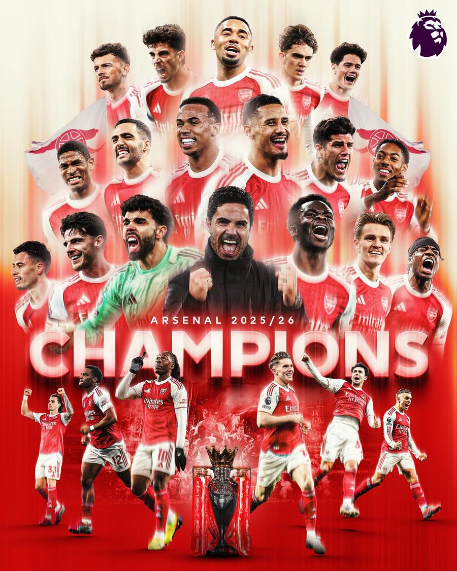 Arsenal is the new champion of England! The messages sent immediately by the 