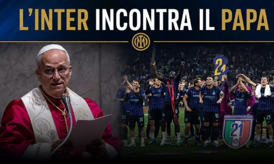 Chivu and champions Inter received Pope Leo XIV's blessing: