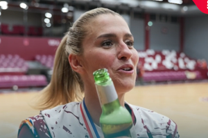 With a cold beer in hand, Estavana Polman let loose: 