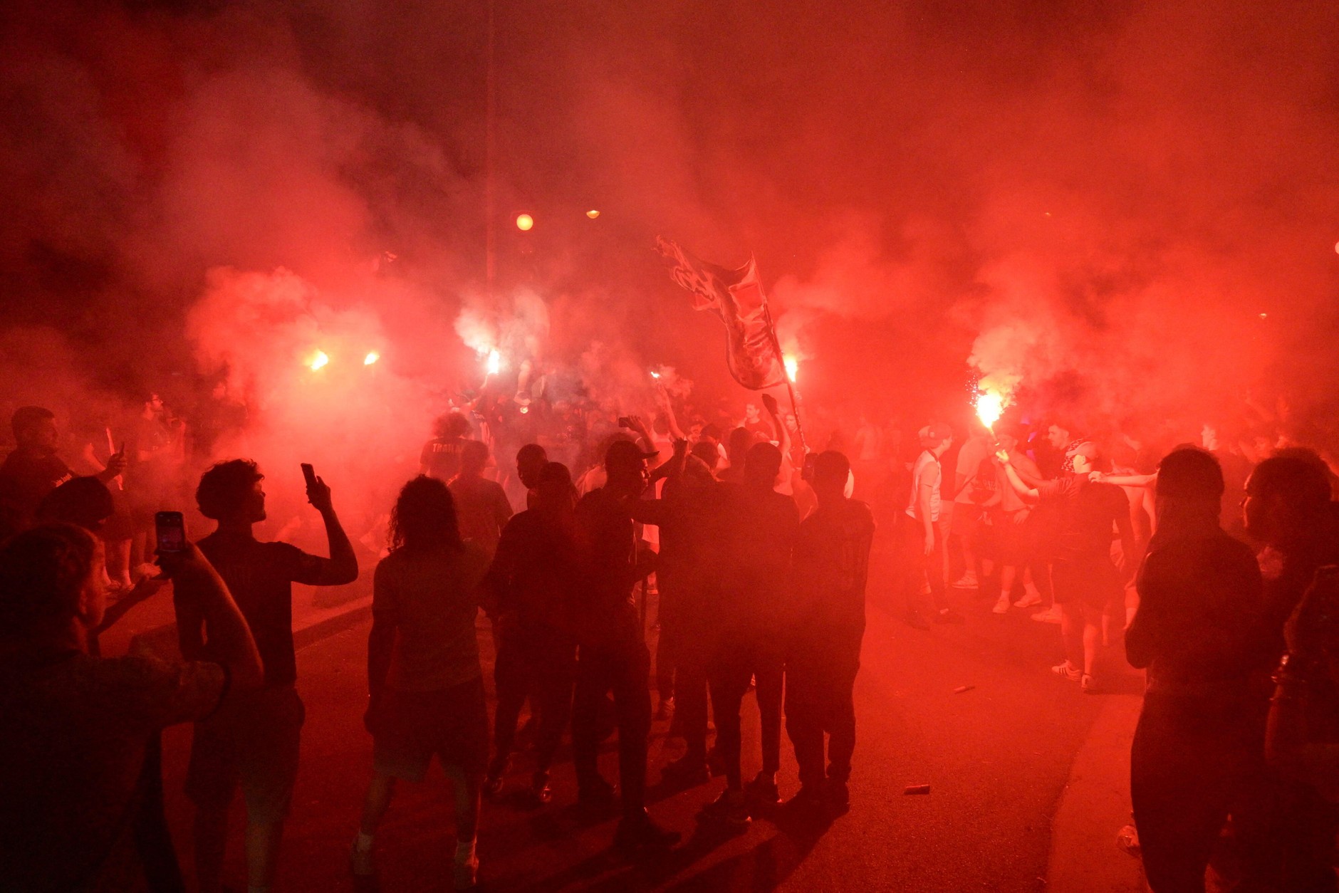 PSG fans clashed with police in Paris