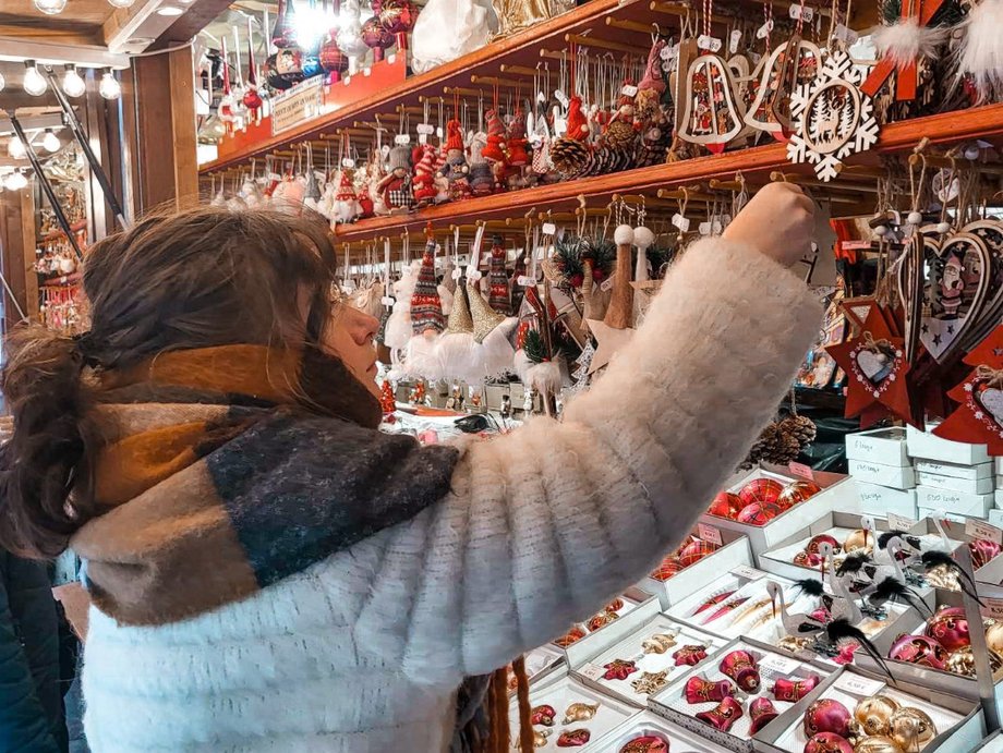 Sarah Pardi at the Christmas market