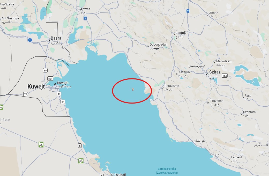 Khark Island is located in the Persian Gulf