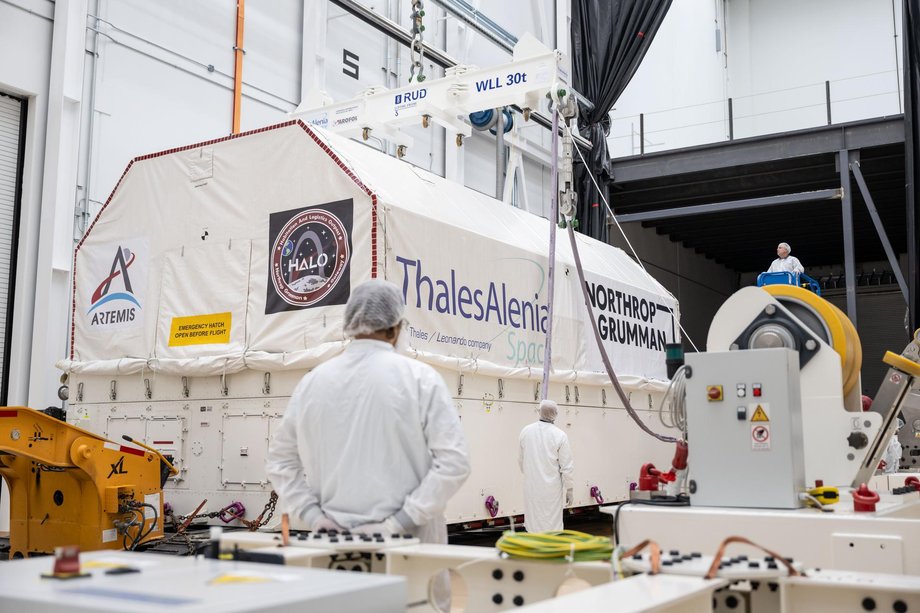 After traveling from Italy, HALO arrived in Arizona and was transported to the Northrop Grumman facility in Gilbert for final equipment
