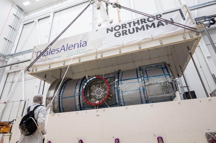 After traveling from Italy, HALO arrived in Arizona and was transported to the Northrop Grumman facility in Gilbert for final equipment