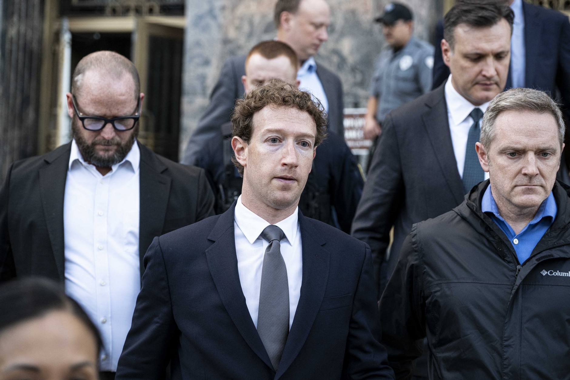 Mark Zuckerberg leaves a Los Angeles court after presenting his defense on the addictive nature of social media, February 19, 2026.