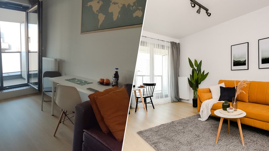 Before and after home staging