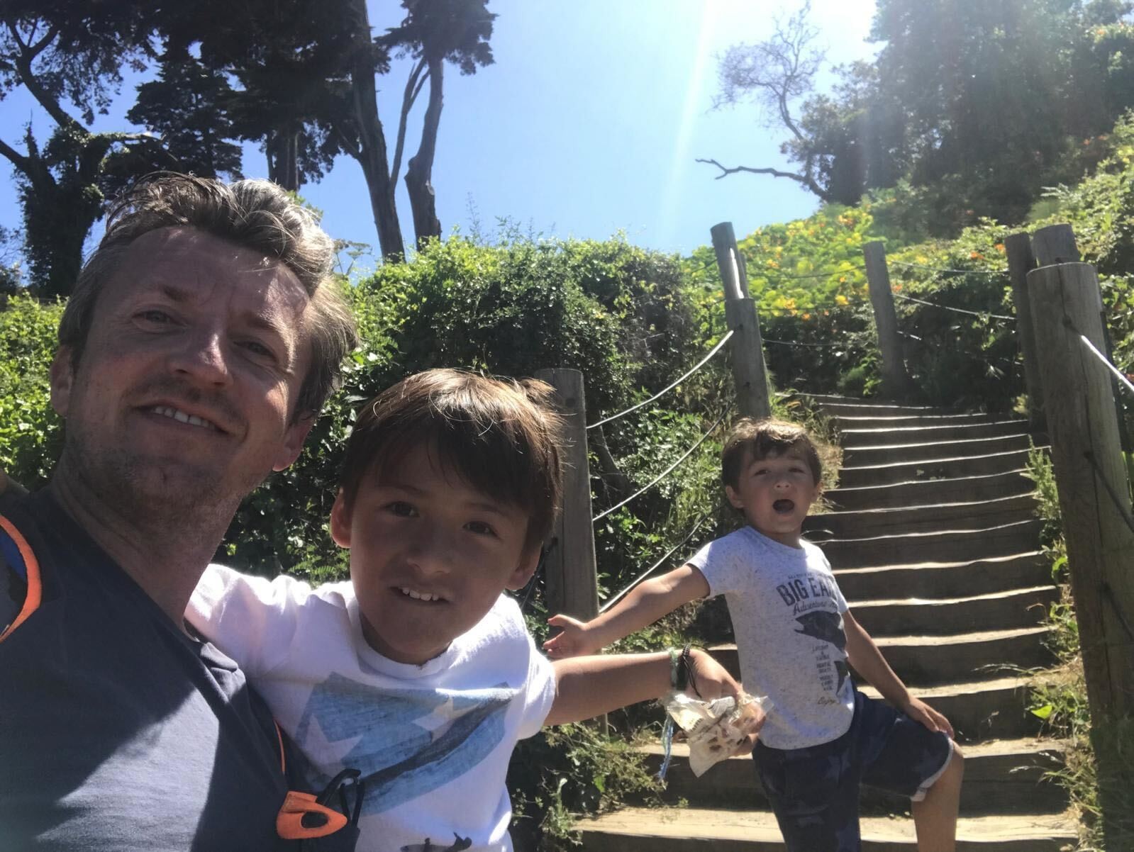 Łukasz Filiński with his sons