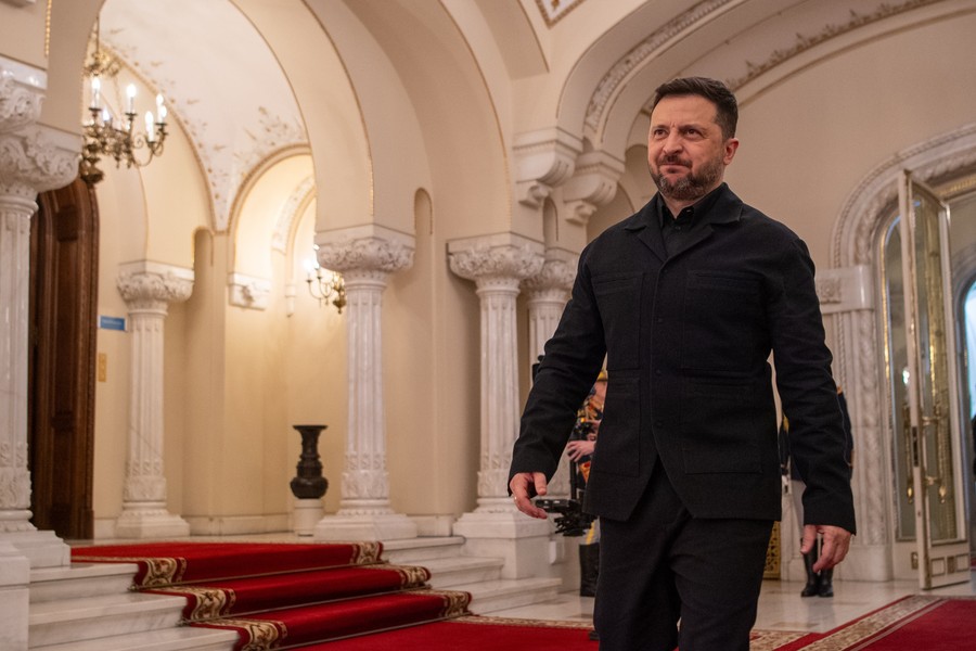 Volodymyr Zelensky in Bucharest, May 13, 2026.