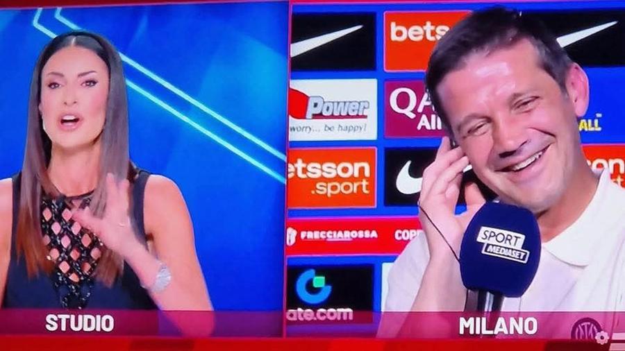 The charming TV presenter was conquered by Cristi Chivu's style: 