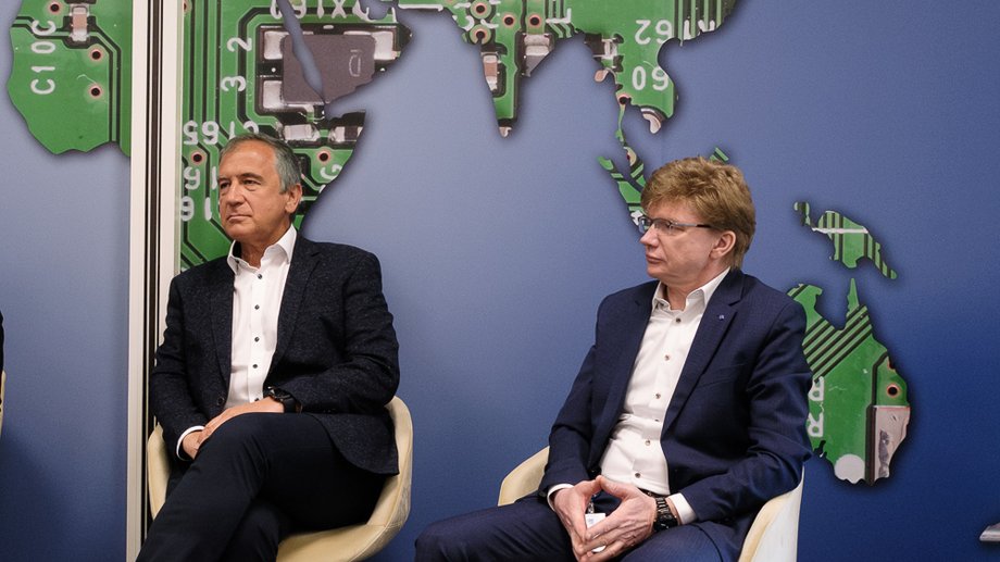 Dr. Rafał Bugyi, CEO of TRUMPF Electronics, and Dr. Paweł Ozimek, managing director of the Polish branch of TRUMPF Electronics