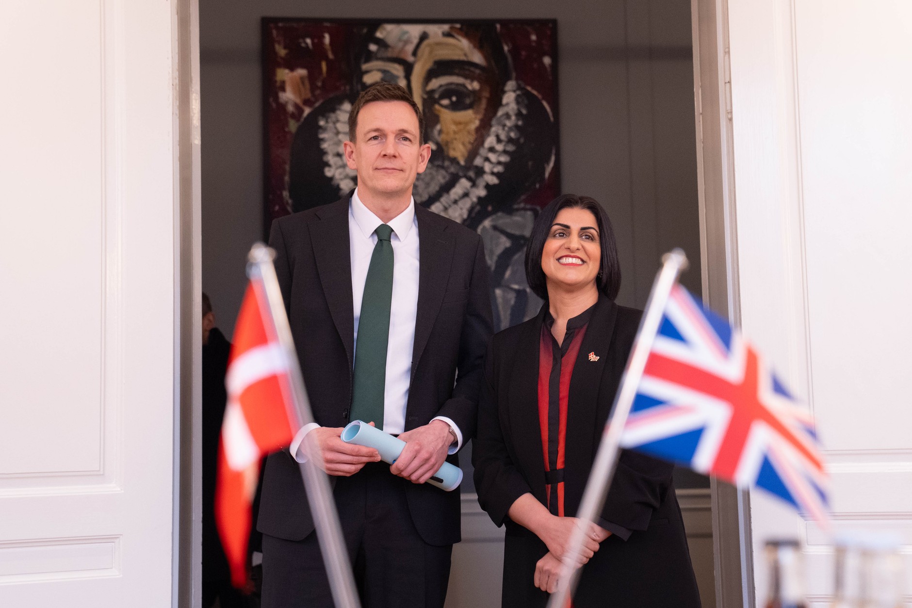 British Home Secretary Shabana Mahmood meets Danish Minister for Immigration and Integration Rasmus Stoklund in Copenhagen, February 25, 2026. 