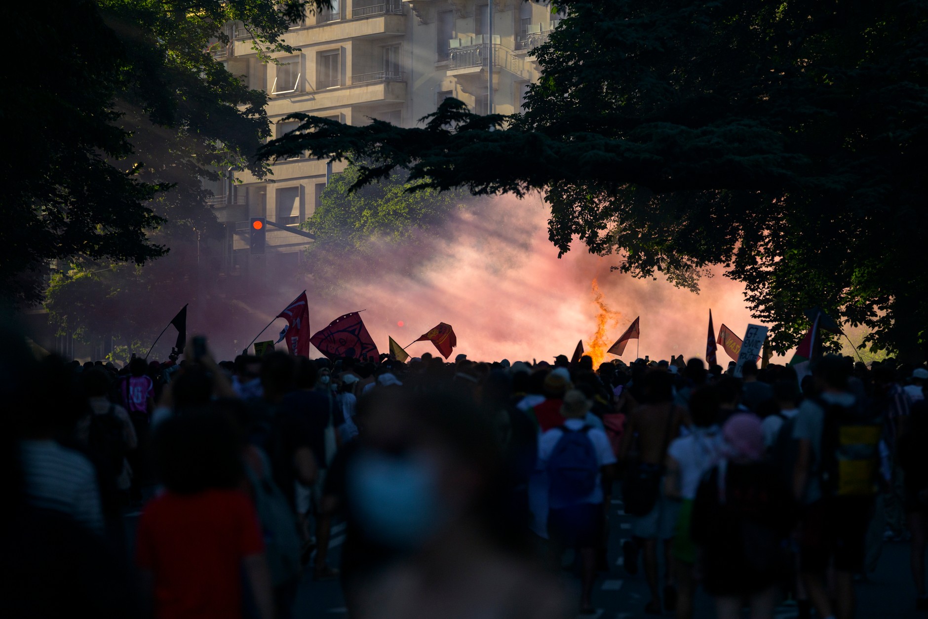 Protest in Geneva against the G7