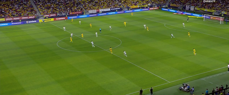 What a goal Louis Munteanu managed! The referee canceled it completely erroneously // Photo capture: Prima TV