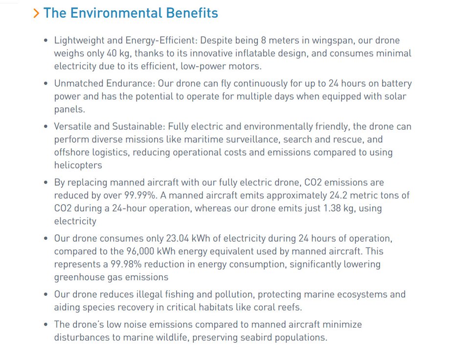 Celeste dAS10 drone - advantages for the environment. According to Celeste, the drone, although it cannot fly yet, is already reducing illegal fishing and air pollution