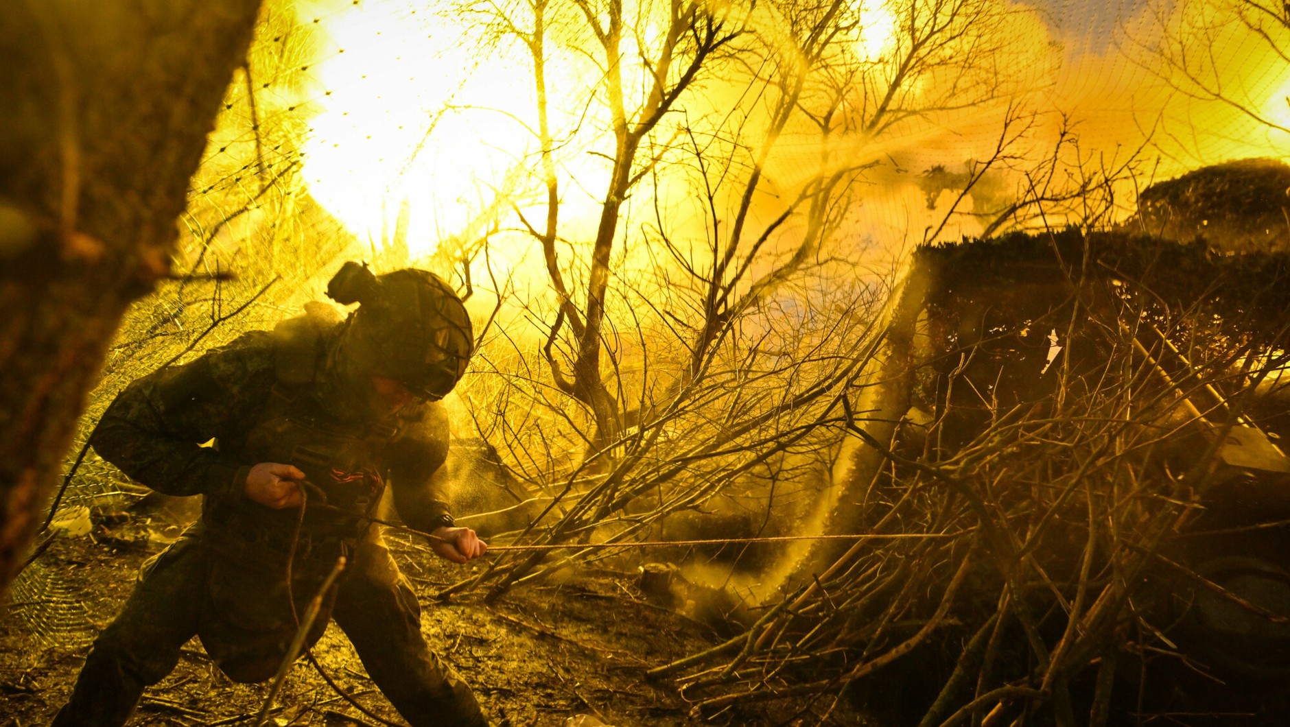 A Russian soldier on the front in the Donetsk region of Ukraine, March 25, 2026.