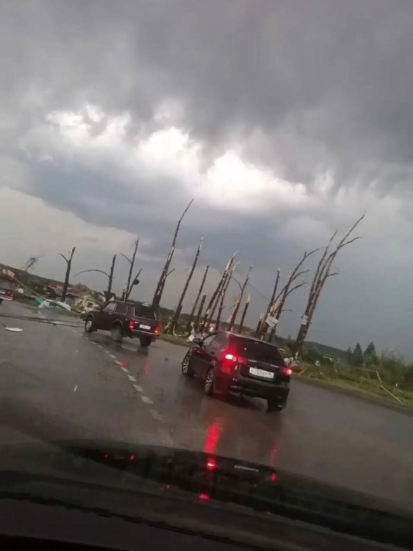 Tornado Devastates Sverdlovsk Region, Uprooting Trees and Damaging Gas Stations — A tornado in Sverdlovsk has uprooted t