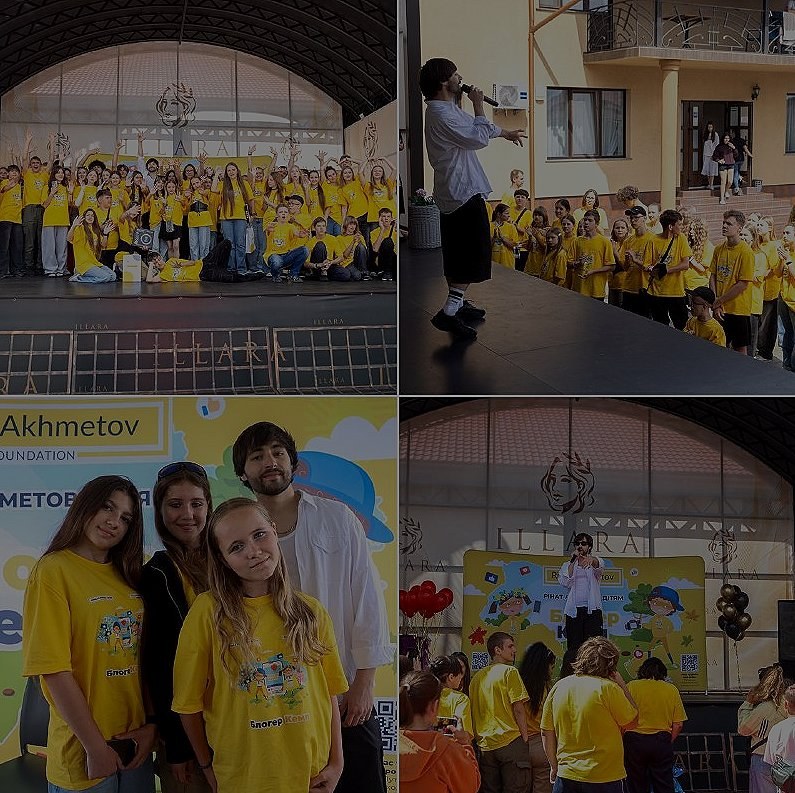 Singer Khayat Visits Children at Blogger Camp — Khayat engages with children affected by war during his visit to Blogger