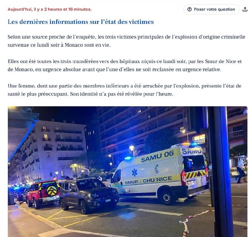Monaco Terror Attack Leaves Victim in Critical Condition — A terror attack in Monaco has severely injured a woman and le
