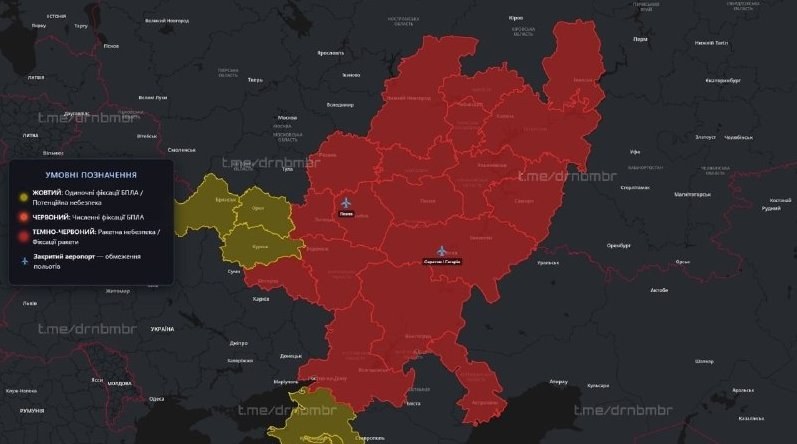 Mass Air Alert Declared in Russia Amid Missile Threat — A mass air alert has been issued in Russia due to missile threat