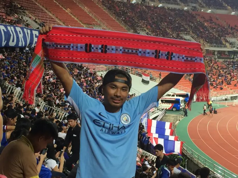 Worchihan Zingkhai at the match between Thailand and Iraq in Bangkok