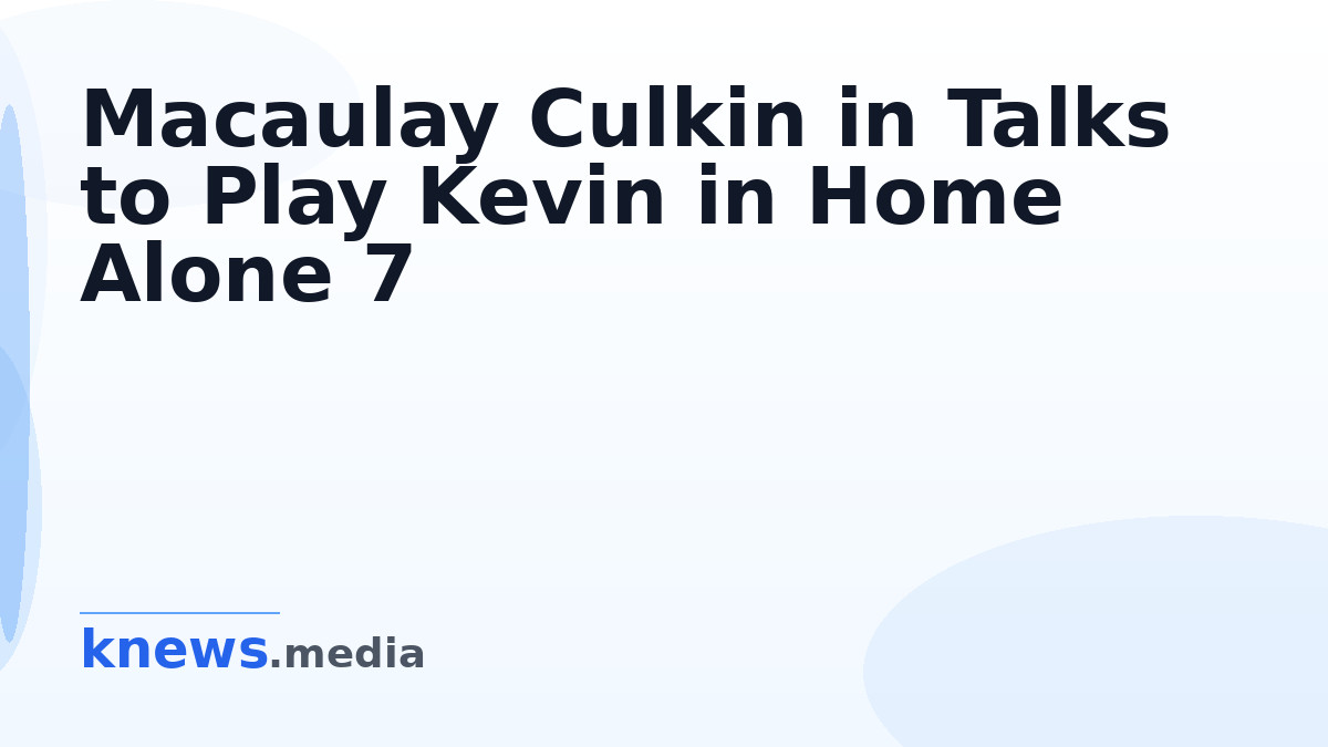 Macaulay Culkin in Talks to Play Kevin in Home Alone 7 — Macaulay Culkin is reportedly in negotiations with Disney to re