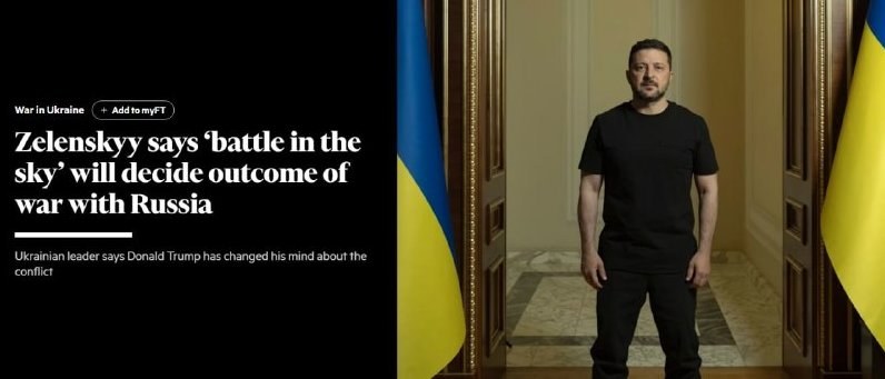Zelensky Discusses Future Drone Warfare Over Moscow — Ukrainian President Volodymyr Zelensky states that the outcome of